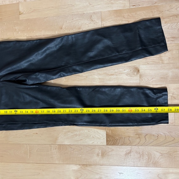 H&M Sleek Black PU Leather Straight Leg Pants - Picture 5 of 8